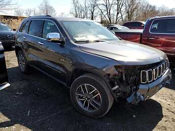 2021 jeep grand-cherokee LIMITED in Gray- Front Three-Quarter View - BidGoDrive Inventory