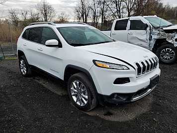 2016 jeep cherokee Limited in White- Front Three-Quarter View - BidGoDrive Inventory
