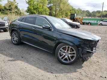2022 mercedes-benz gle-coupe-amg-53 4MATIC in Green - Front Three-Quarter View - BidGoDrive Inventory