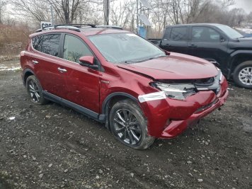 2018 toyota rav4 HV LIMITED в Burgundy - Вид с передней части под углом - Инвентарь BidGoDrive