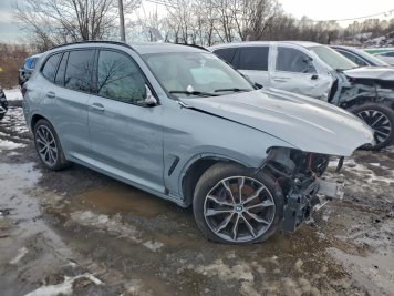 2022 bmw x3 M40I in Gray - Front Three-Quarter View - BidGoDrive Inventory