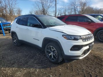 2024 jeep compass LIMITED in White - Front Three-Quarter View - BidGoDrive Inventory