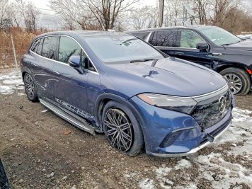 2023 mercedes-benz eqs-450 4MATIC in Blue - Front Three-Quarter View - BidGoDrive Inventory