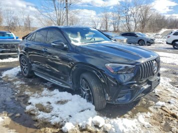 2025 mercedes-benz gle-coupe-amg-53 4MATIC in Black - Front Three-Quarter View - BidGoDrive Inventory