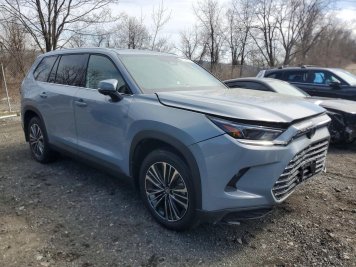 2025 toyota grand-highlander HYBRID MAX PLATINUM in Gray - Front Three-Quarter View - BidGoDrive Inventory