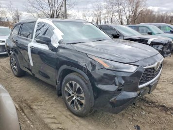 2026 toyota highlander XLE в Black - Вид с передней части под углом - Инвентарь BidGoDrive