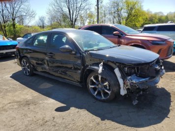 2026 honda civic SPORT in Black - Front Three-Quarter View - BidGoDrive Inventory