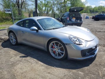 2019 porsche 911 Carrera S in Silver - Front Three-Quarter View - BidGoDrive Inventory