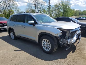 2025 toyota grand-highlander Hybrid XLE in Gray - Front Three-Quarter View - BidGoDrive Inventory