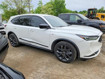 2022 acura mdx A-SPEC in White - Front Three-Quarter View - BidGoDrive Inventory