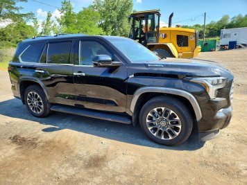 2024 toyota sequoia 4WD HYBRID 4D LIMITED in Black - Front Three-Quarter View - BidGoDrive Inventory