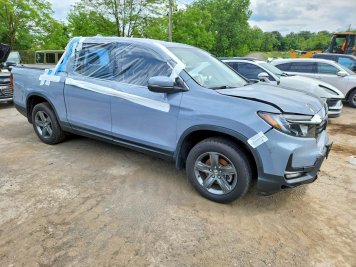 2022 honda ridgeline RTL in Blue - Front Three-Quarter View - BidGoDrive Inventory