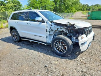 2021 jeep grand-cherokee LIMITED in White - Front Three-Quarter View - BidGoDrive Inventory