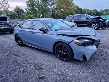 2026 honda civic SPORT in Gray - Front Three-Quarter View - BidGoDrive Inventory