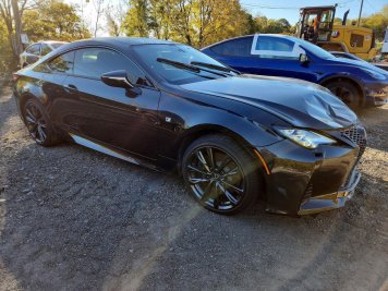 2025 lexus rc-350  in Black - Front Three-Quarter View - BidGoDrive Inventory