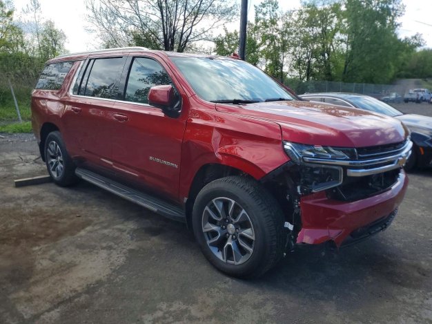 2024 Chevrolet Suburban  в Burgundy - вид спереди под углом - Инвентарь BidGoDrive
