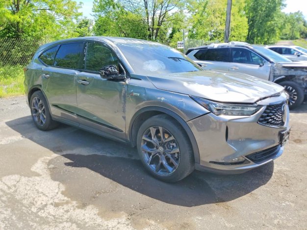 2024 Acura MDX A-SPEC в Gray - вид спереди под углом - Инвентарь BidGoDrive