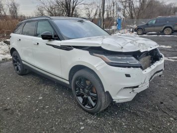 2021 range-rover velar S in White - Front Three-Quarter View - BidGoDrive Inventory