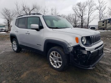2019 jeep renegade LATITUDE in Gray - Front Three-Quarter View - BidGoDrive Inventory
