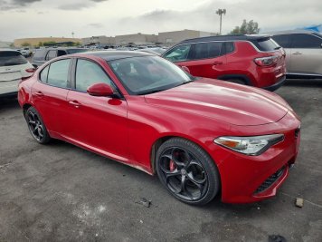 2018 alfa-romeo giulia TI Q4 in Red - Front Three-Quarter View - BidGoDrive Inventory