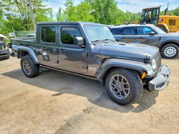 2023 jeep gladiator OVERLAND in Gray - Front Three-Quarter View - BidGoDrive Inventory
