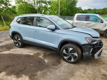 2026 volkswagen taos SE in Blue - Front Three-Quarter View - BidGoDrive Inventory