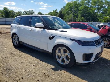 2018 land-rover range-rover SPORT HSE in White - Front Three-Quarter View - BidGoDrive Inventory