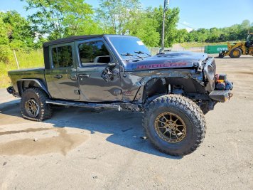 2023 jeep gladiator RUBICON in Gray - Front Three-Quarter View - BidGoDrive Inventory