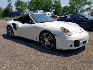 2008 porsche 911 Turbo in White - Front Three-Quarter View - BidGoDrive Inventory