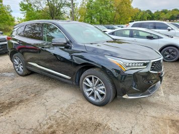 2024 acura rdx TECHNOLOGY in Black - Front Three-Quarter View - BidGoDrive Inventory